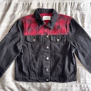 KanCan Black and Red Jean Jacket